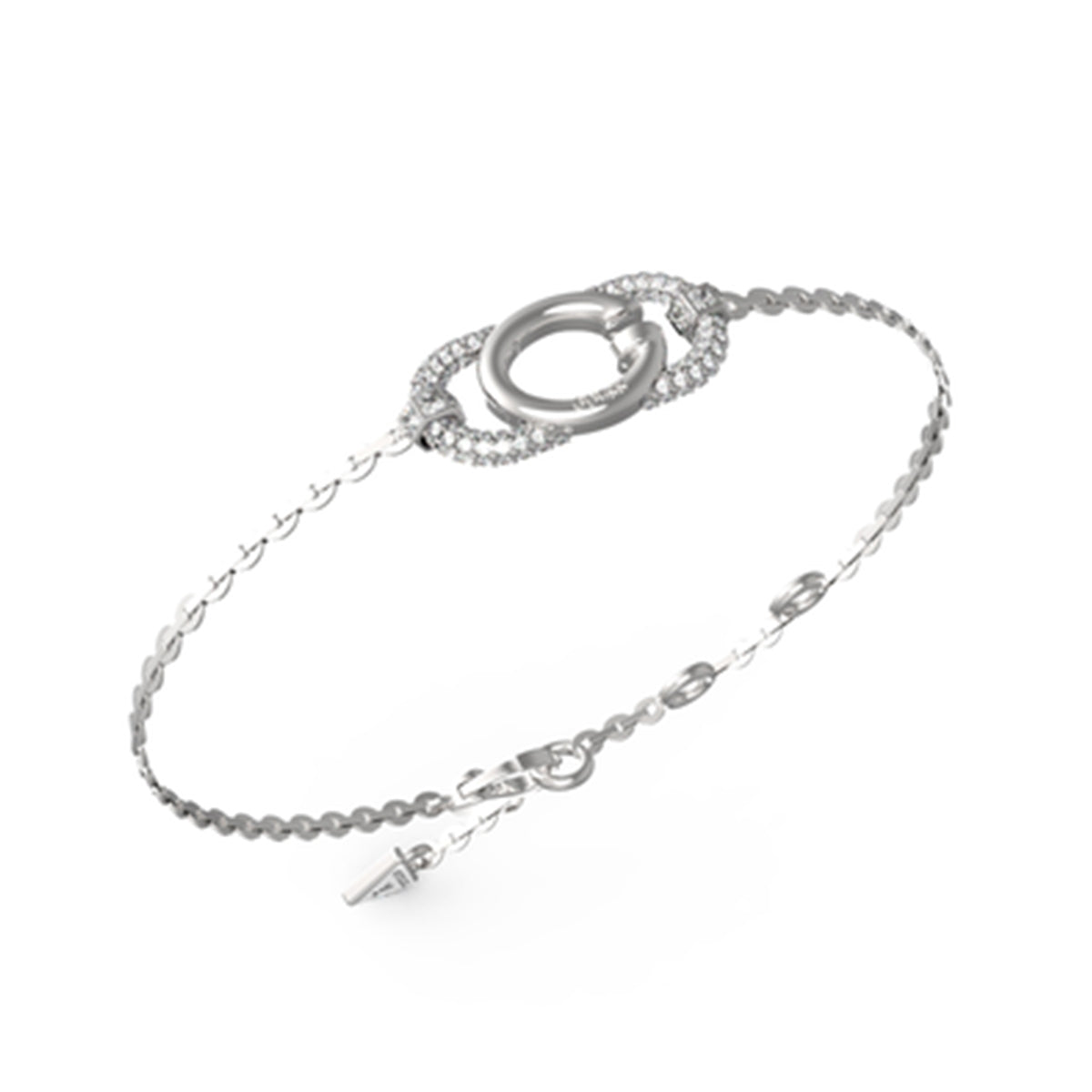 GUESS JEWELS JEWELRY Mod. JUBB04510JWRHS silver bracelet with delicate chain design