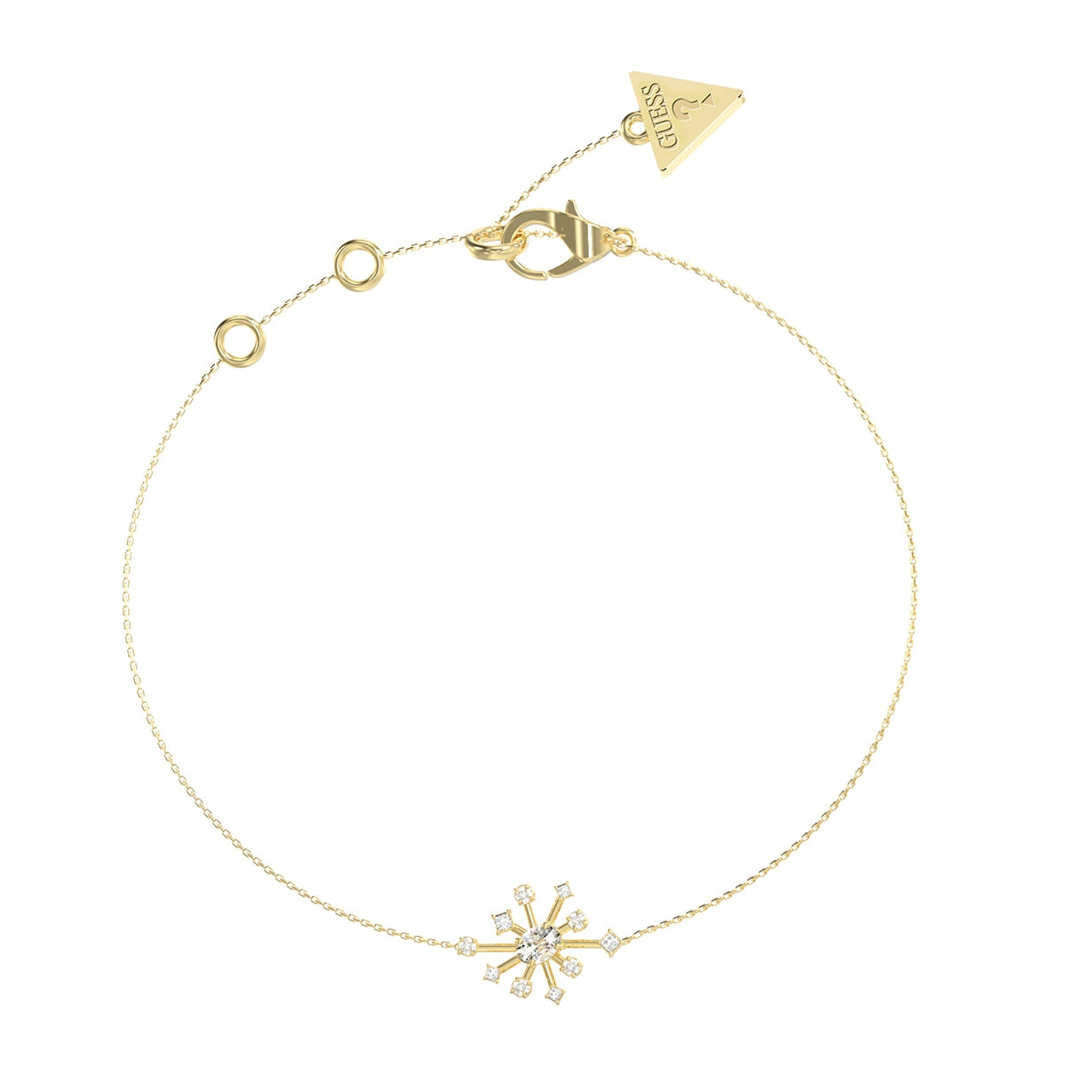 GUESS JEWELS JEWELRY Mod. JUBB05564JWYGS gold bracelet with star design and logo tag