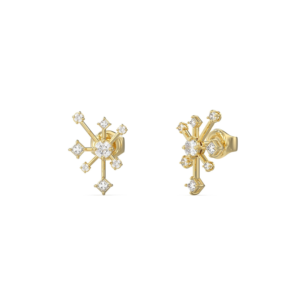 GUESS JEWELS JEWELRY Mod. JUBE05566JWYGT-U earrings in gold with diamond accents