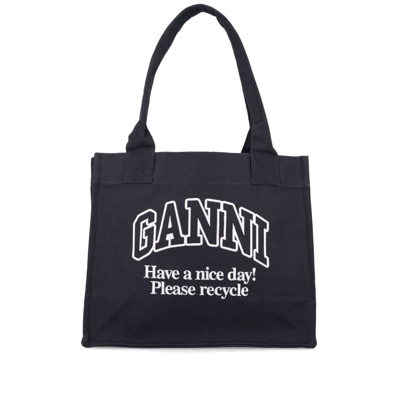 Ganni Organic cotton large tote bag Shopper