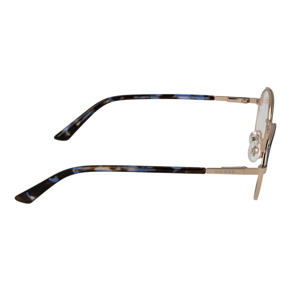 Guess Gold Metal Glasses (Frames) side view showing full-rim style and spring hinge design.