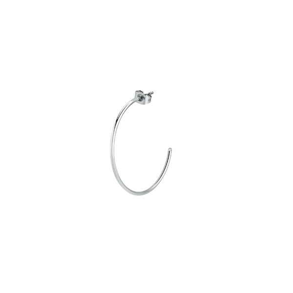LA PETITE STORY JEWELRY Mod. LPS02AQM11 silver hoop earring with stud backing