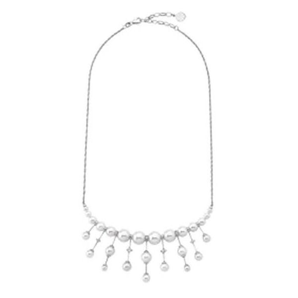 MAJORICA JEWELRY Mod. 14651.01.2.000.010.1 pearl necklace with dangling pearl accents on a silver chain.
