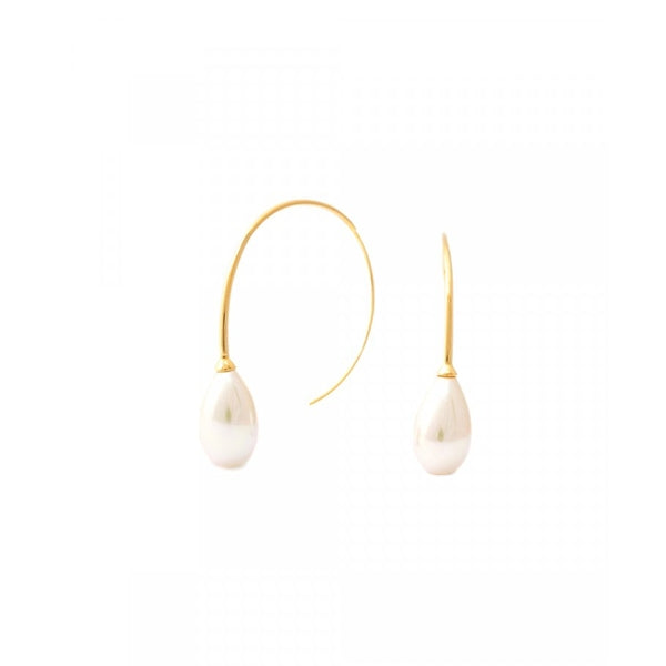 MAJORICA JEWELRY Mod. 16578.01.1.000.010.1 elegant pearl drop earrings on white background
