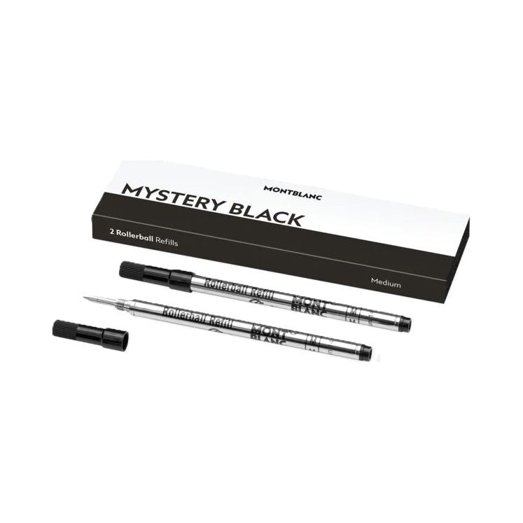 قلم حبر جاف MONTBLANC Mod. MISTERY BLACK - عبوات إعادة تعبئة - متوسط - قطعتان
