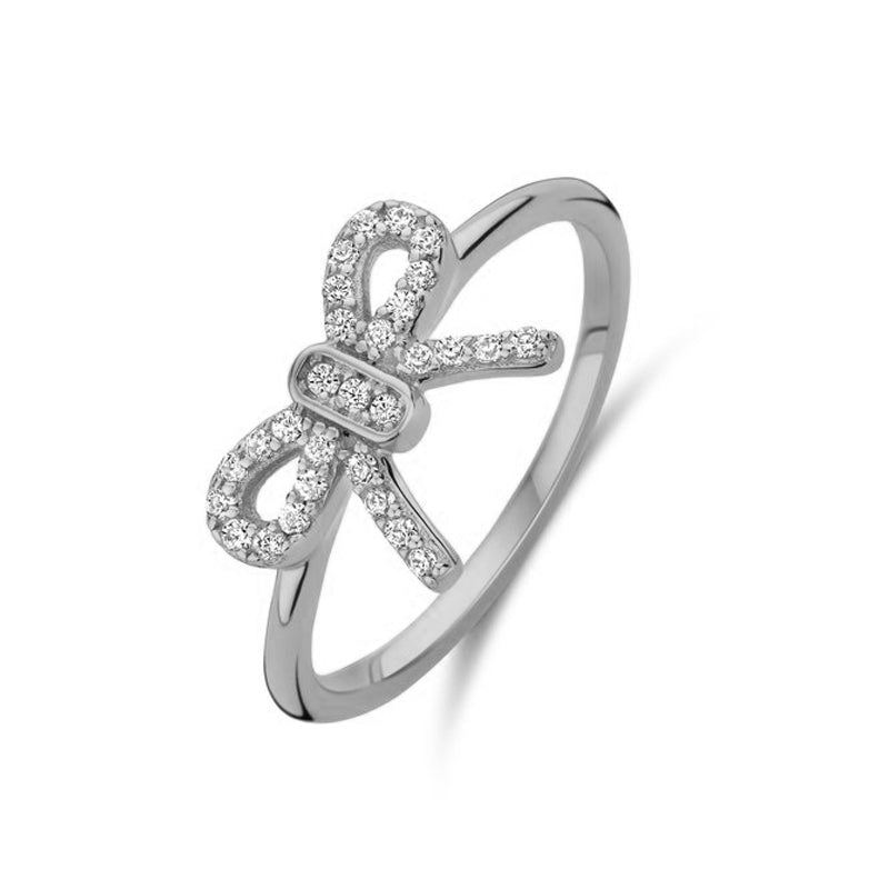 Elegant ring with bow design, part of NEW BLING Mod. 9NB-1552-58 jewelry collection, featuring intricate detailing and sparkling stones.