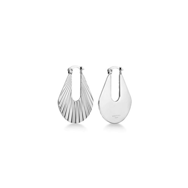 ROSEFIELD JEWELS JEWELRY Mod. JSHS-J259 - silver hoop earrings on white background