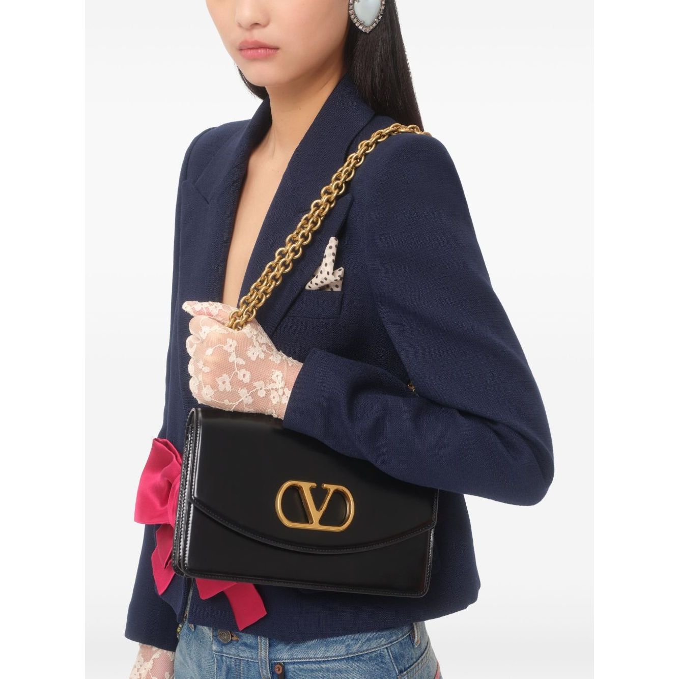 Valentino Bow-detail single-breasted blazer Jackets