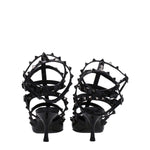 Valentino Garavani Black Leather Stiletto Heels Sandals