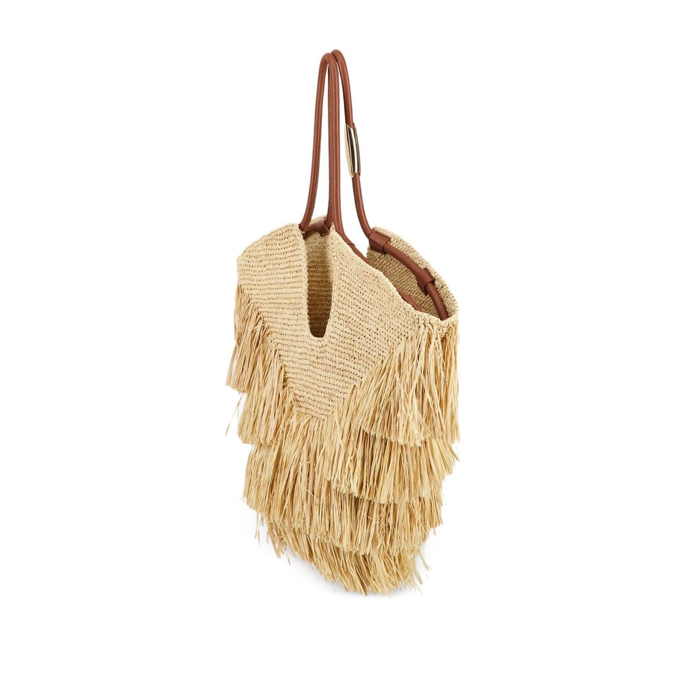 Zimmermann Goldentime medium raffia tote bag