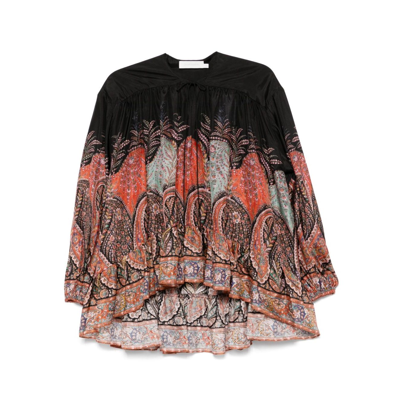 Zimmermann Rhiannon Ruffle Blouse with Puff Sleeves Shirts