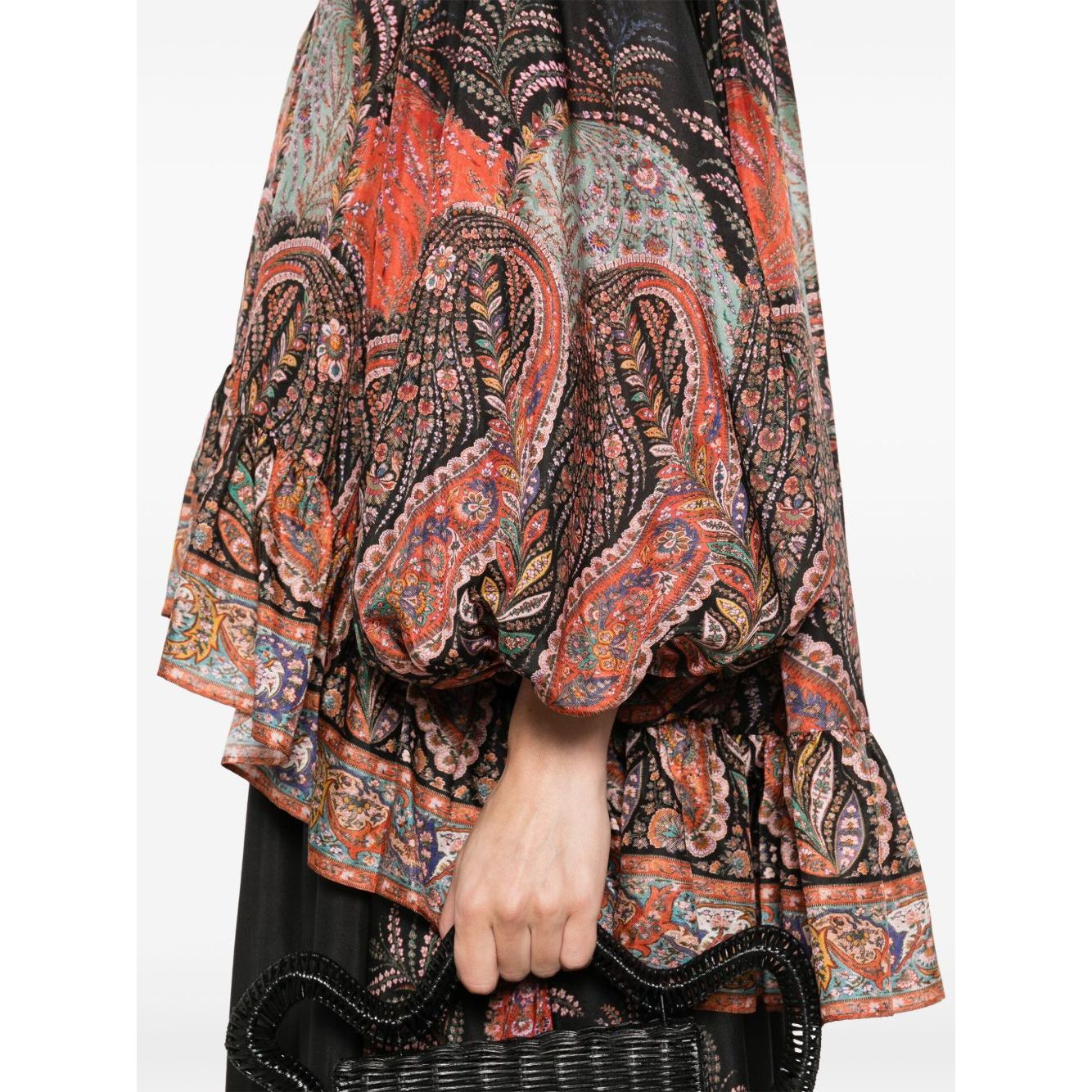 Zimmermann Rhiannon Ruffle Blouse with Puff Sleeves Shirts