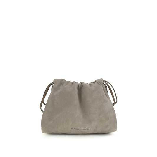 Brunello Cucinelli Gray Calf Leather Bos Taurus Clutch Bag1728,72470364320,Bags,Brunello Cucinelli,Clutch Bags - Bags,Gray,New with tags,Women