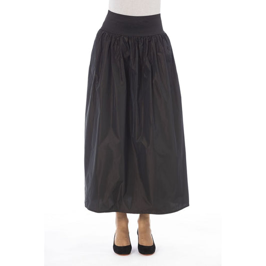 Alpha Studio Brown Polyester Women Skirt