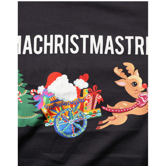 Dolce & Gabbana Black #IAMACHRISTMASTREE Print Cotton T-shirt