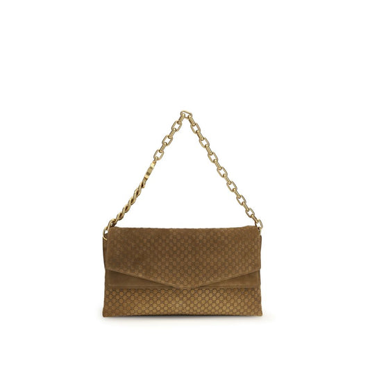 Gucci Brown Suede Leather Handbag