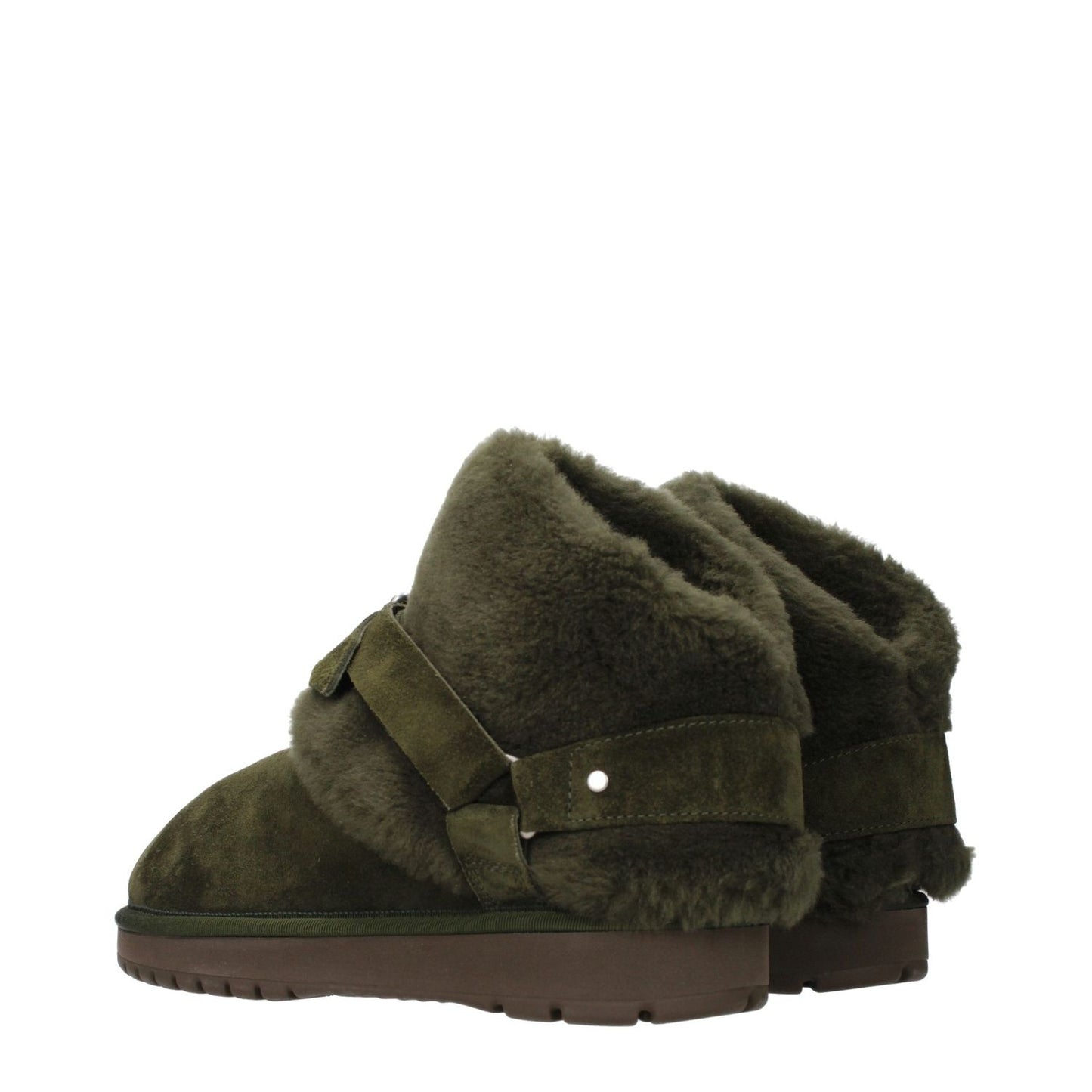 Burberry Green Leather Ankle Boots