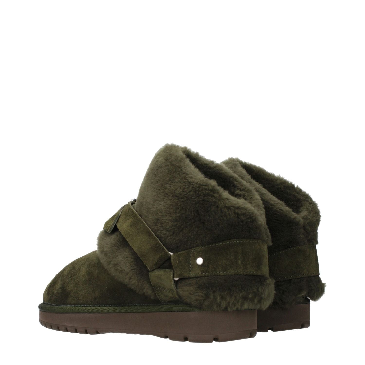 Burberry Green Leather Ankle Boots