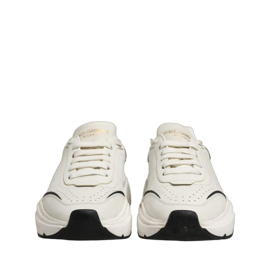 Dolce & Gabbana White Black Daymaster Low Top Men Sneakers Shoes