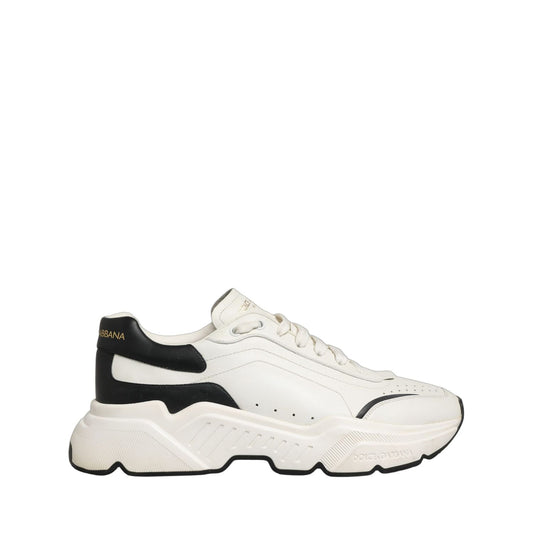 Dolce & Gabbana White Black Daymaster Low Top Sneakers Shoes
