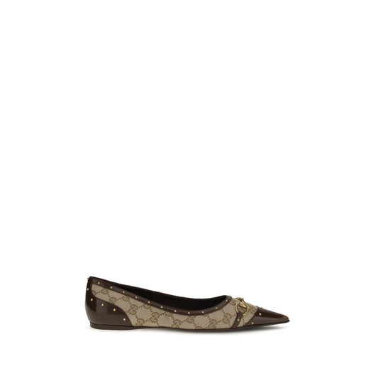 Gucci Beige Fabric Ballet Flats