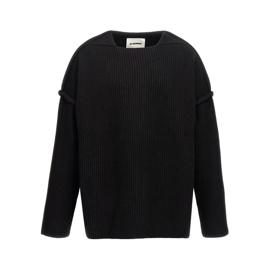 Jil Sander Black Wool Cardigan