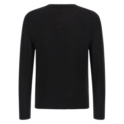 Jil Sander Black Virgin Wool Cardigan
