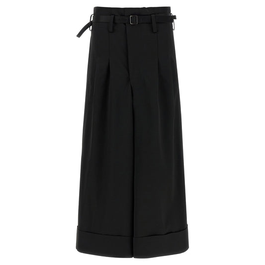 Junya Watanabe Black Acetate Flared Pants