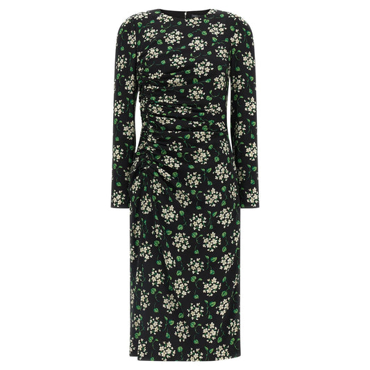Dolce & Gabbana Black Synthetic Midi Dress