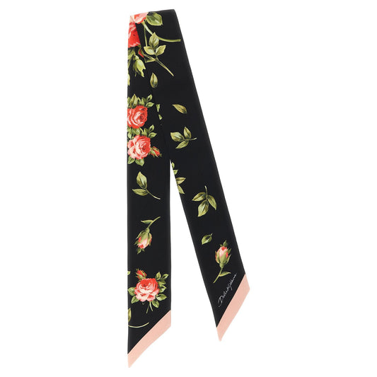 Dolce & Gabbana Black Silk Foulard