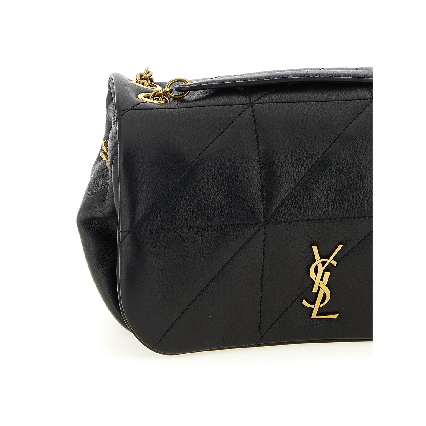 Saint Laurent Black Lamb Leather Shoulder Bag