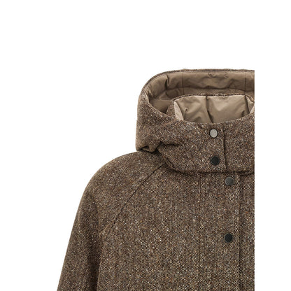 Brunello Cucinelli Brown Virgin Wool Full-Length Jacket