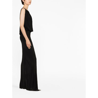 Saint Laurent draped sleeveless jersey dress
