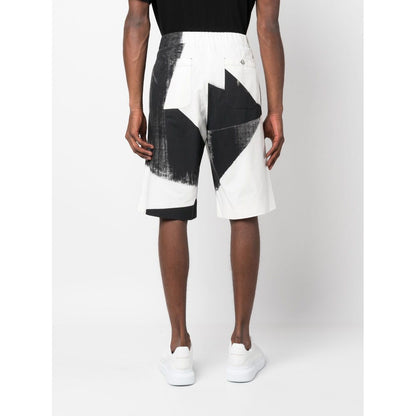 Alexander McQueen abstract-print cotton bermuda shorts