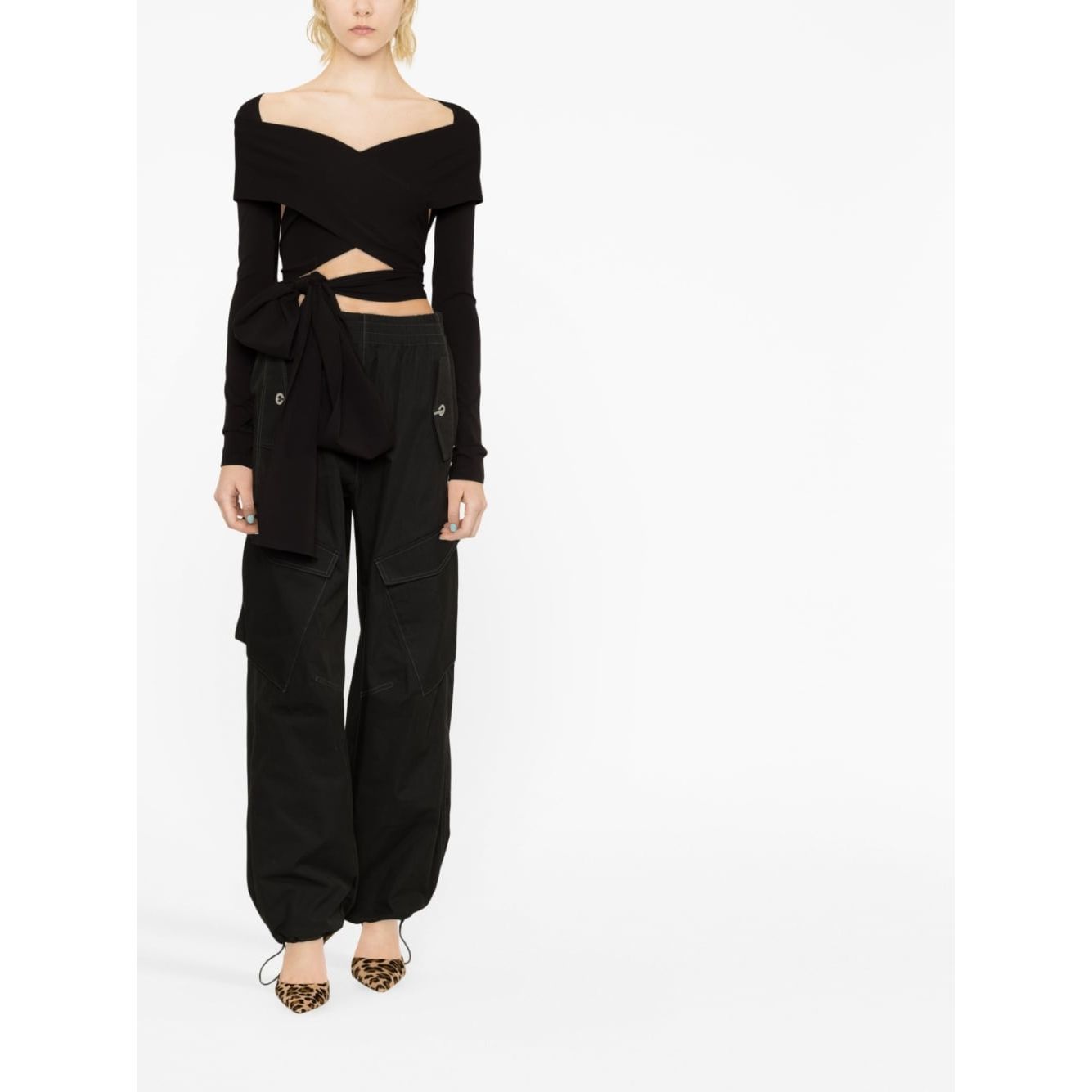Dolce & Gabbana cut-out Wrap Top