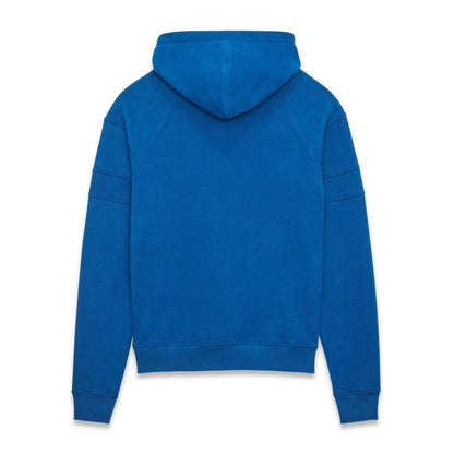 Saint Laurent logo-embroidered cotton hoodie