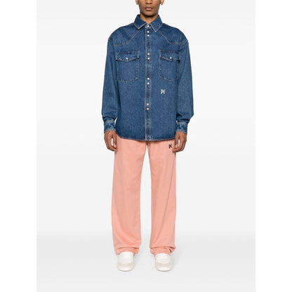 Palm Angels Shirts Blue