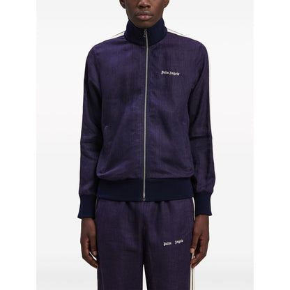 Palm Angels Sweaters Blue Topwear