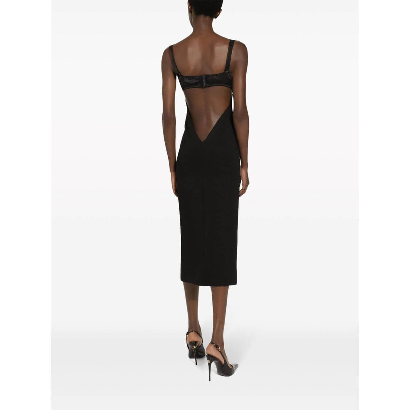 Dolce & Gabbana Jersey longuette dress with bustier bra top