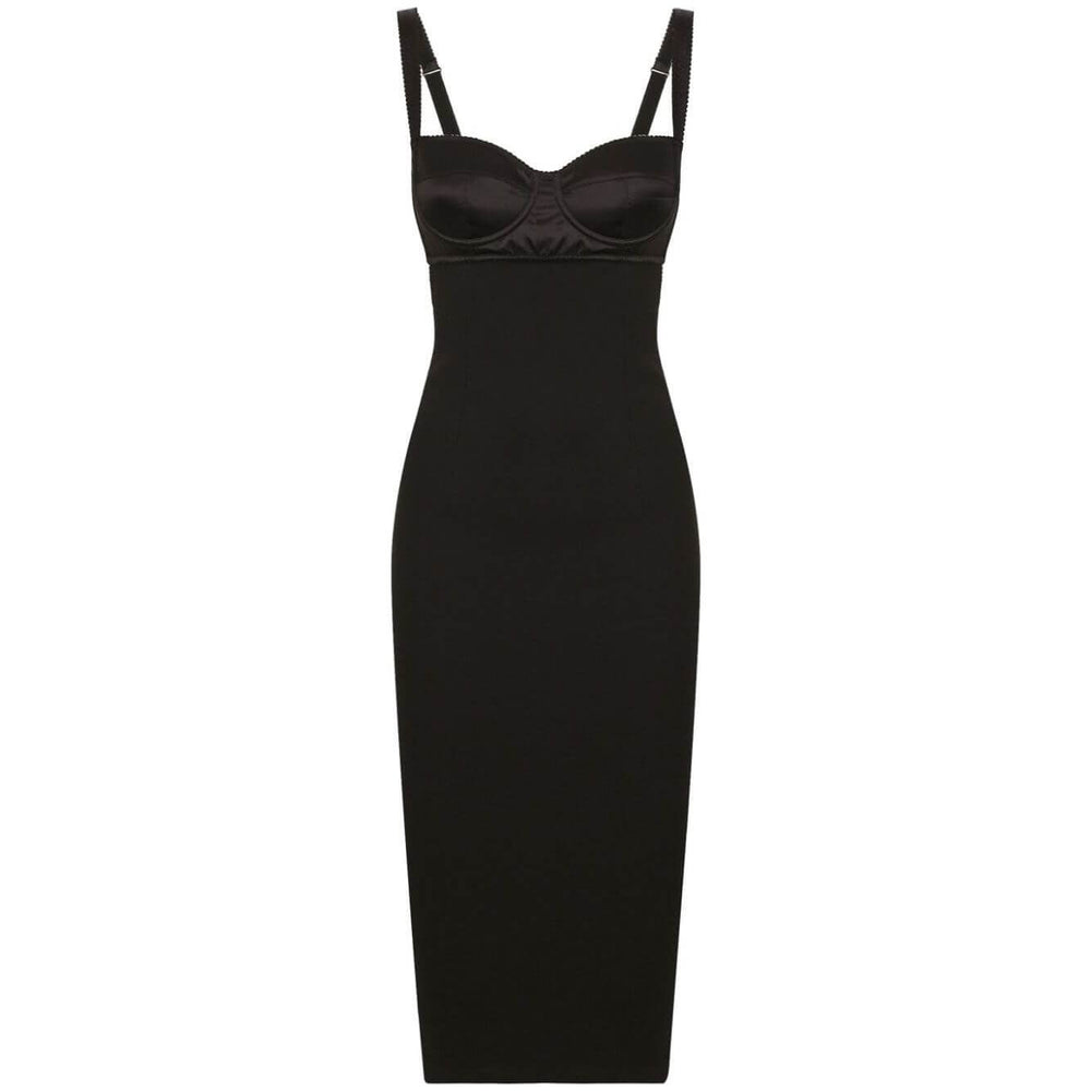 Dolce & Gabbana Jersey longuette dress with bustier bra top