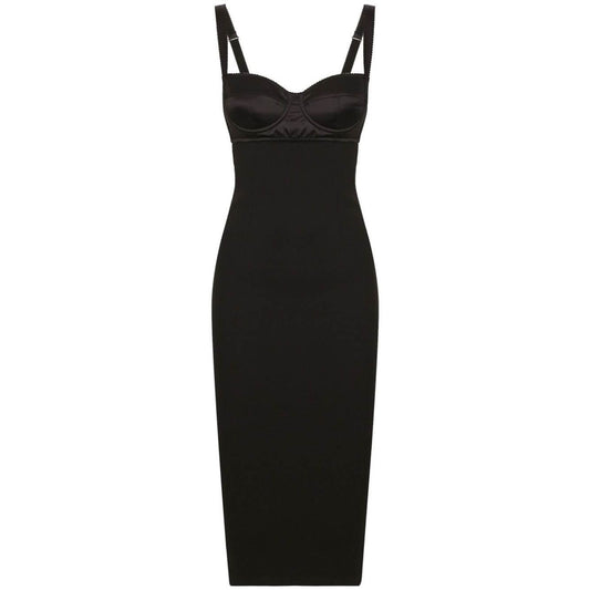 Dolce & Gabbana Jersey longuette dress with bustier bra top