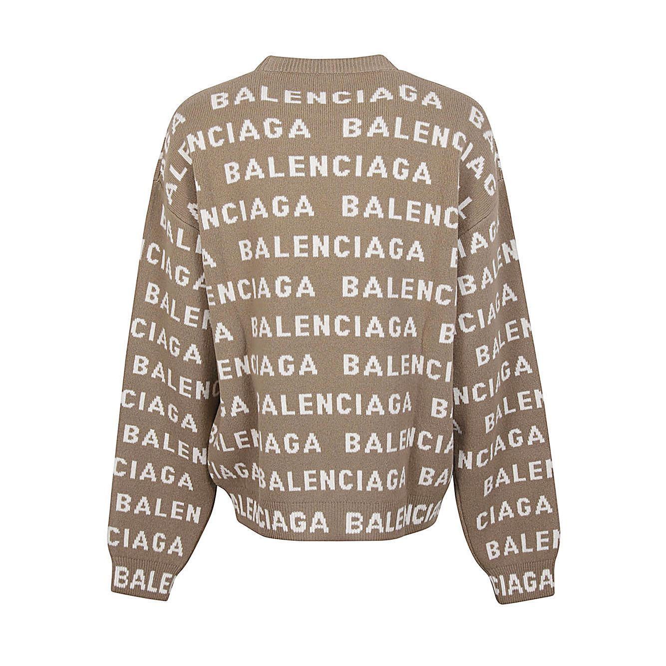 Balenciaga Intarsia Logo Sweater Topwear