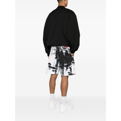 Alexander McQueen paint-splatter cotton shorts