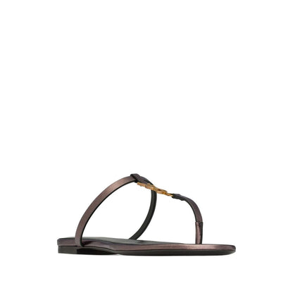 Saint Laurent Cassandre leather thong sandals