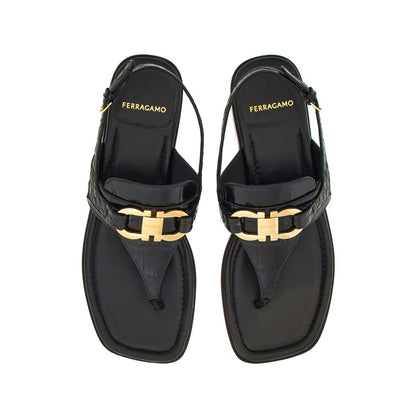 Ferragamo Gancini-buckle Leather Sandals Sandals