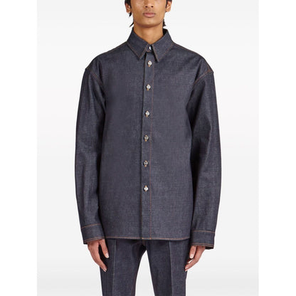 Ferragamo Shirts Blue Shirts