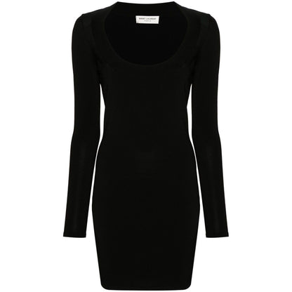 Saint Laurent Décolleté Mini Dress