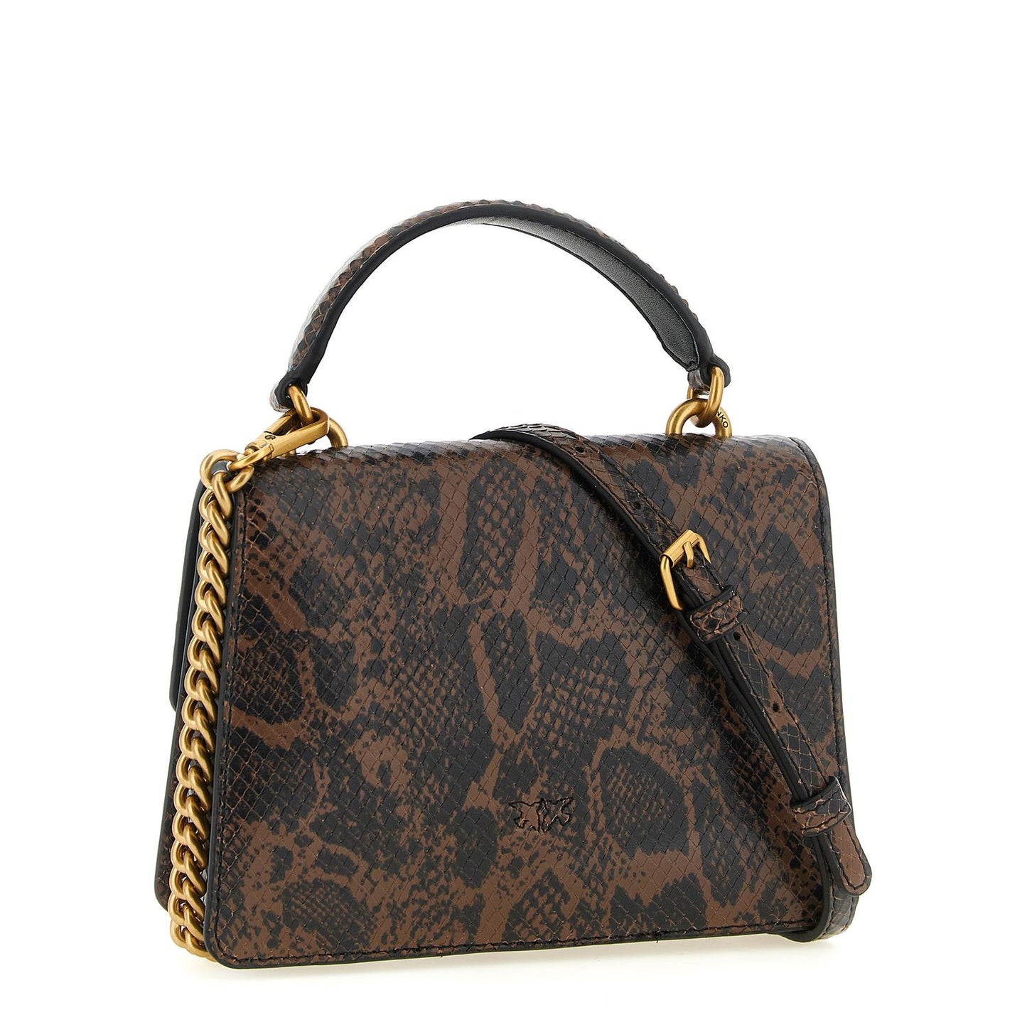 PINKO Brown Calfskin Handbag
