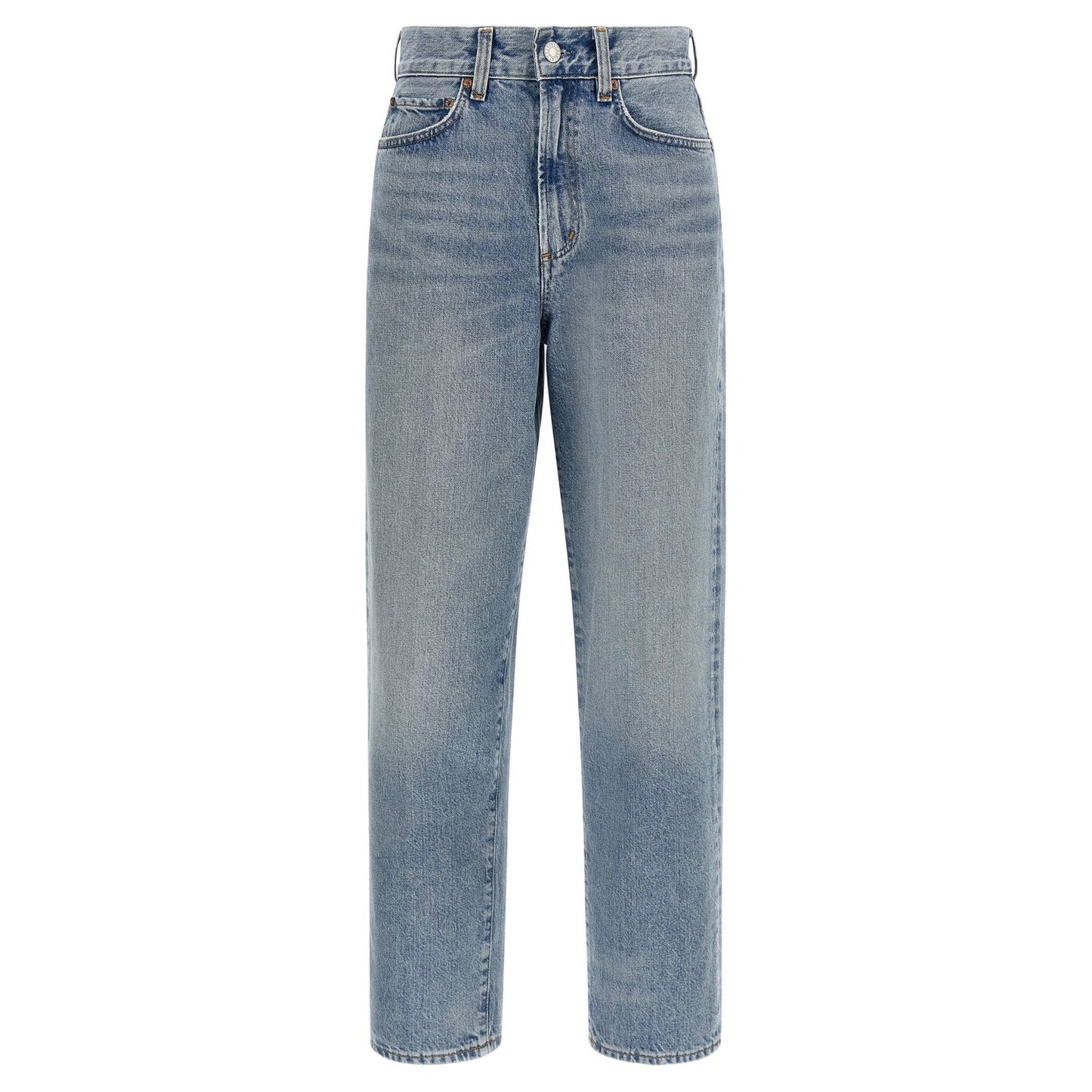 Agolde Blue Cotton Straight-Leg Jeans