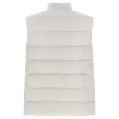 Brunello Cucinelli Gray Polyester Sleeveless Jacket